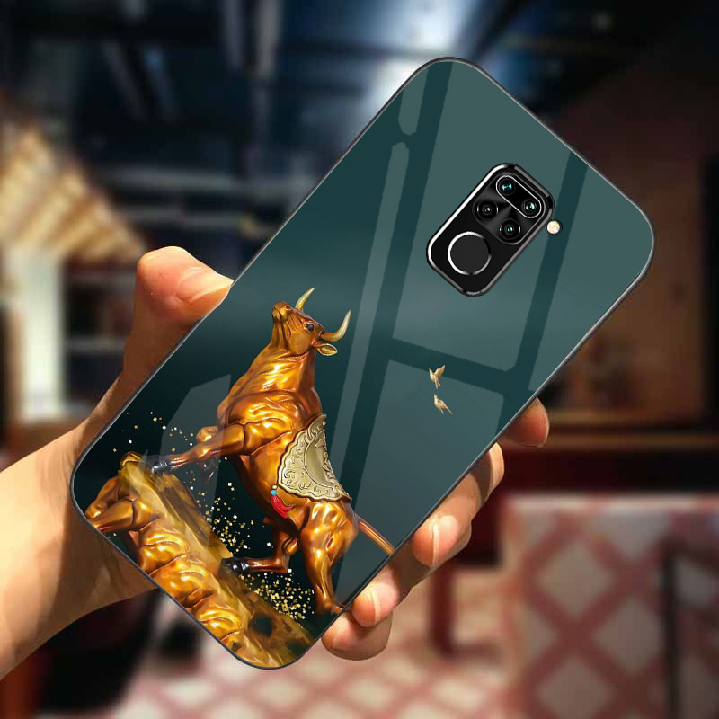 Ốp lưng xiaomi redmi note 9s, note 9, note 9 pro mặt kính sáng bóng, cao cấp họa tiết 555