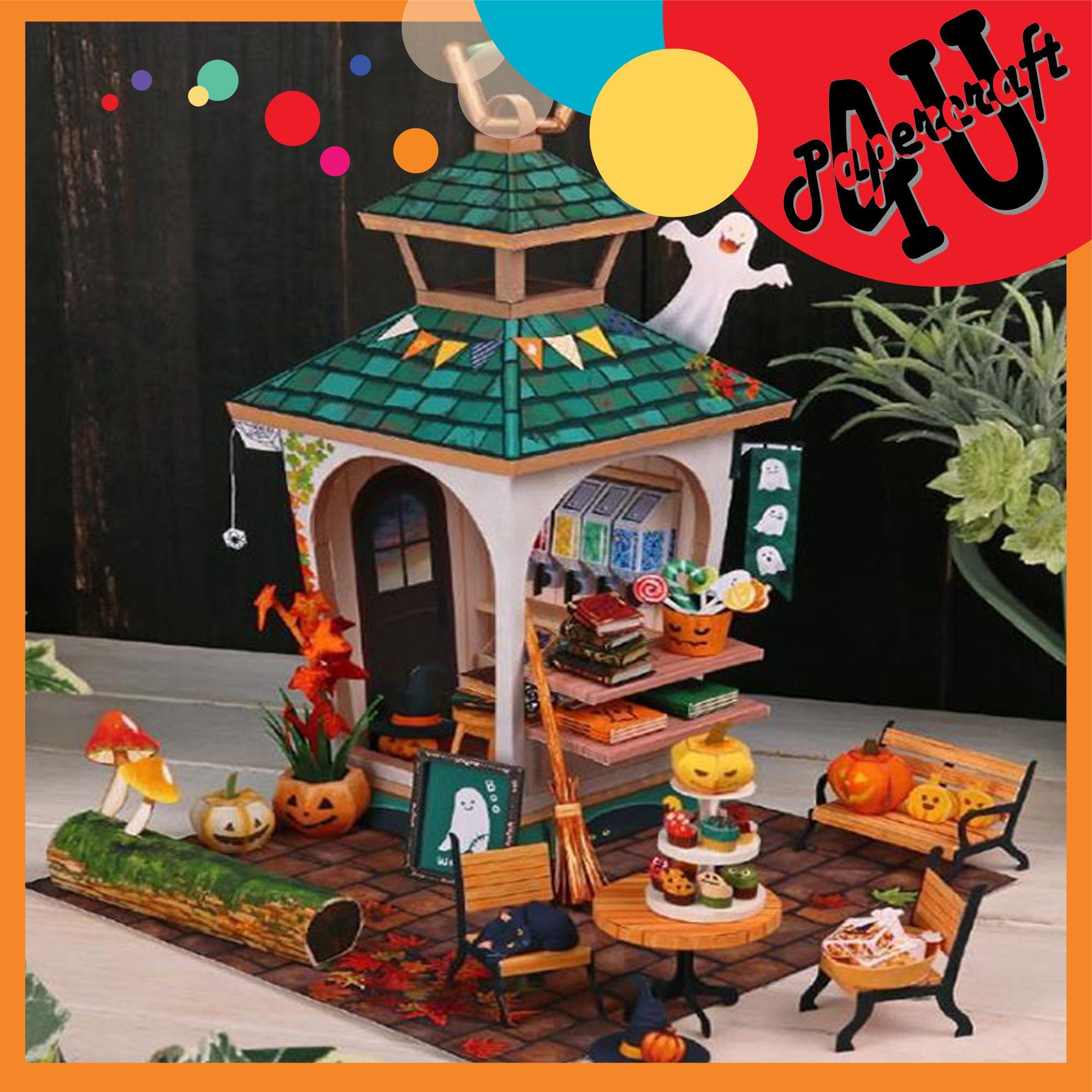 Mô hình giấy 3D cửa hàng Halloween