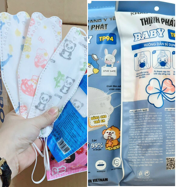 [Combo 10 cái] Khẩu trang trẻ em KF94