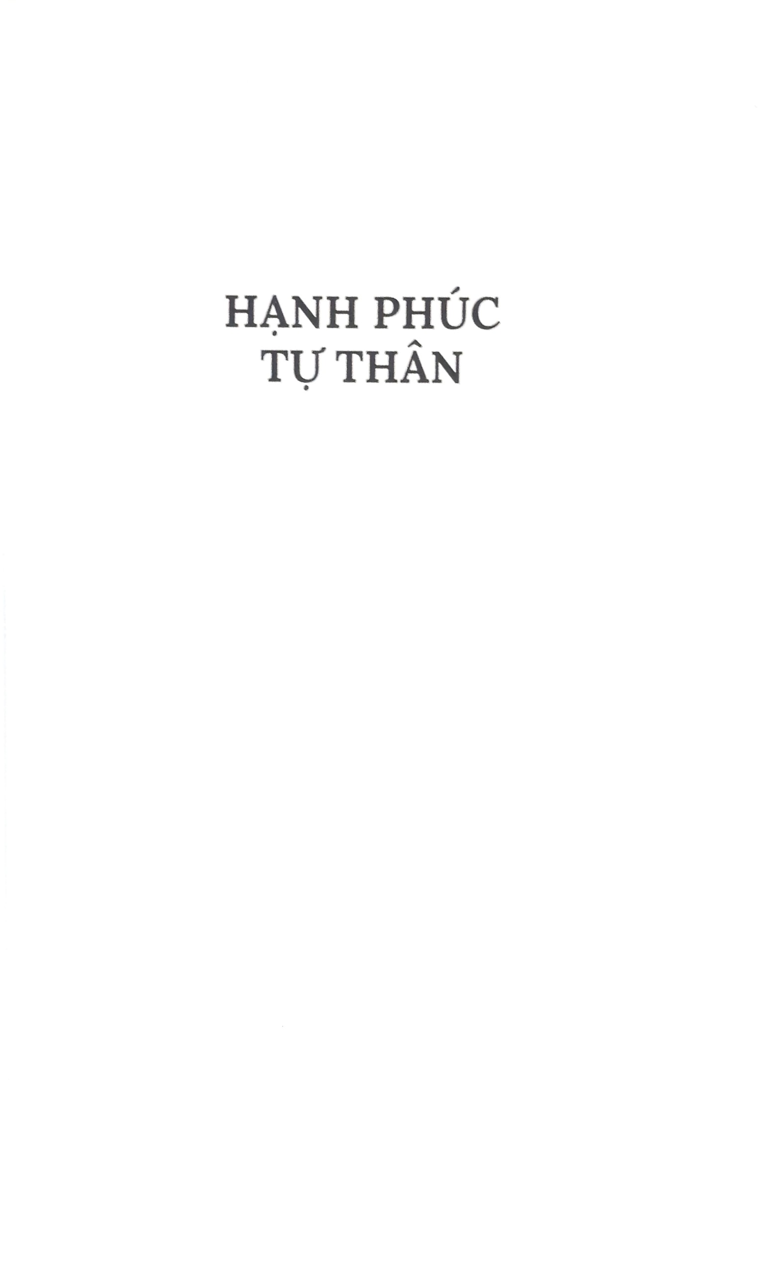 Sách - Hạnh Phúc Tự Thân