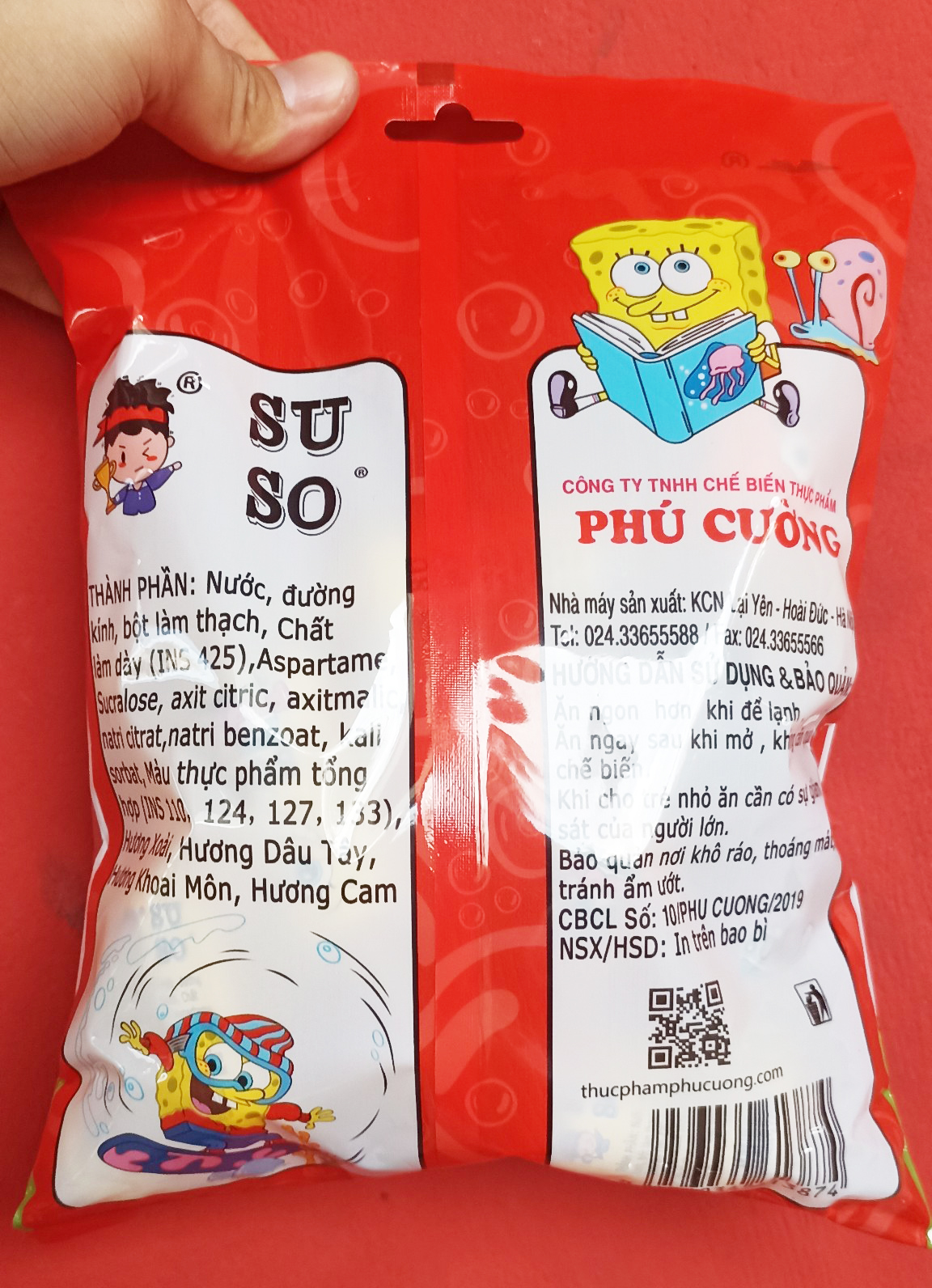 Kẹo Thạch Trái Cây Suso Fruit Pudding Phú Cường 780gr