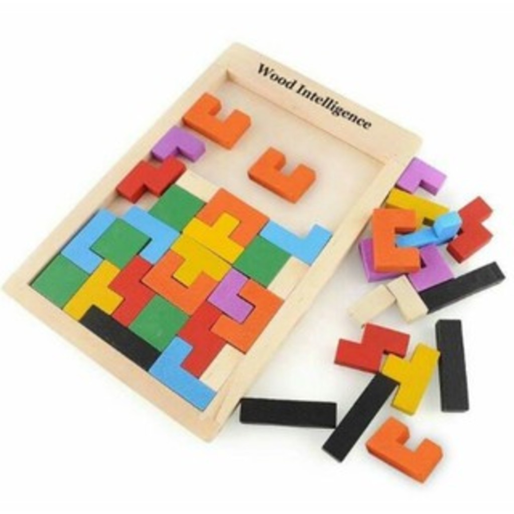 Đồ Chơi Gỗ - Xếp Hình Tetris Mầu Sắc