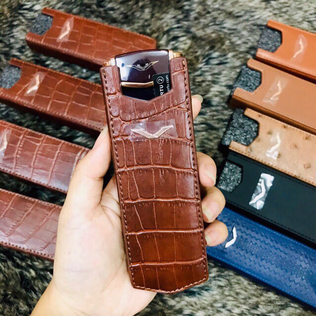 ⚡[Gía Sốc] Bao da Vertu Singature S đứng không nắp ⚡