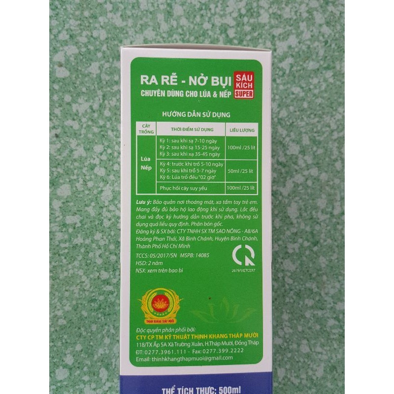 sáu kích super ra rễ nở bụi 50ml