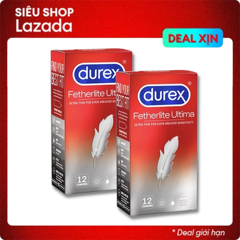 bao cao su durex fetherlite ultima siêu mỏng 02 hộp