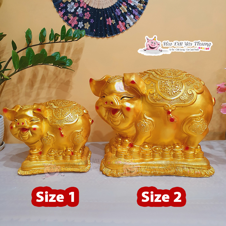 Lợn Bệ vàng tiết kiệm siêu to - siêu đẹp heo đất đựng tiền