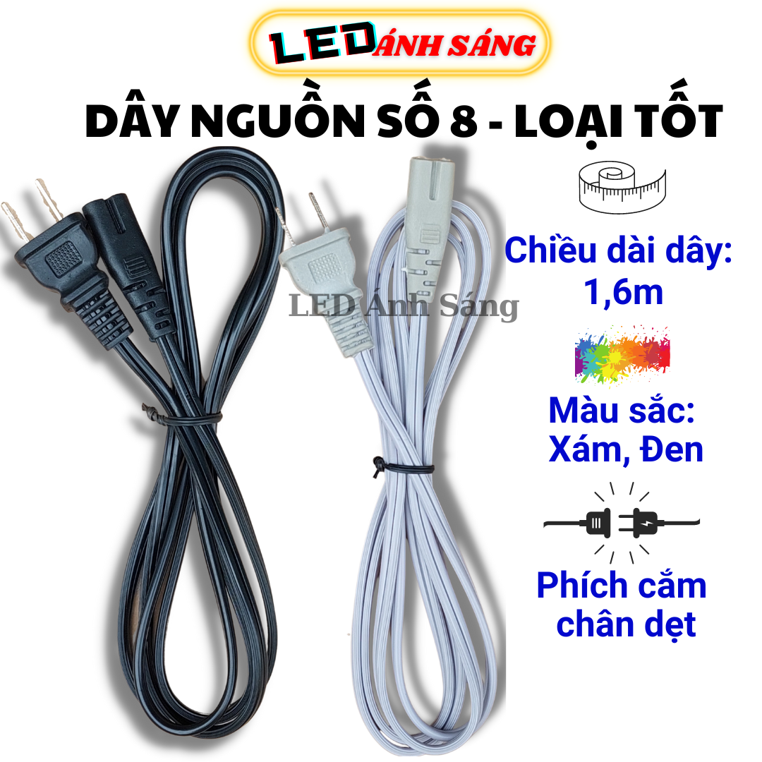 Combo 2 Dây Nguồn Số 8 ( Loại Tốt )