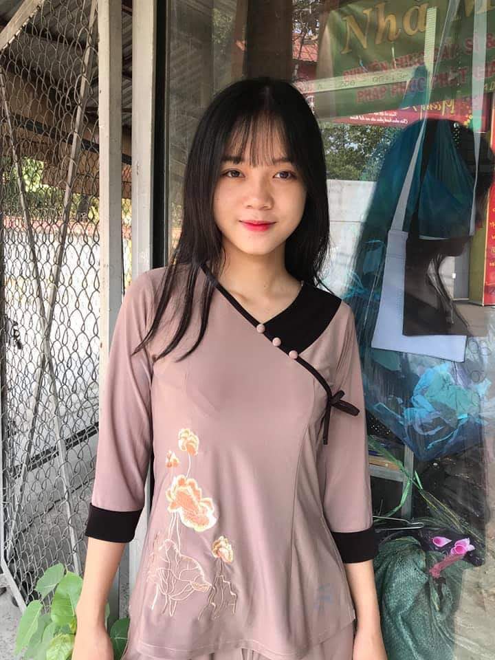[HCM]Đồ lam di chùa mẫu thun nơ