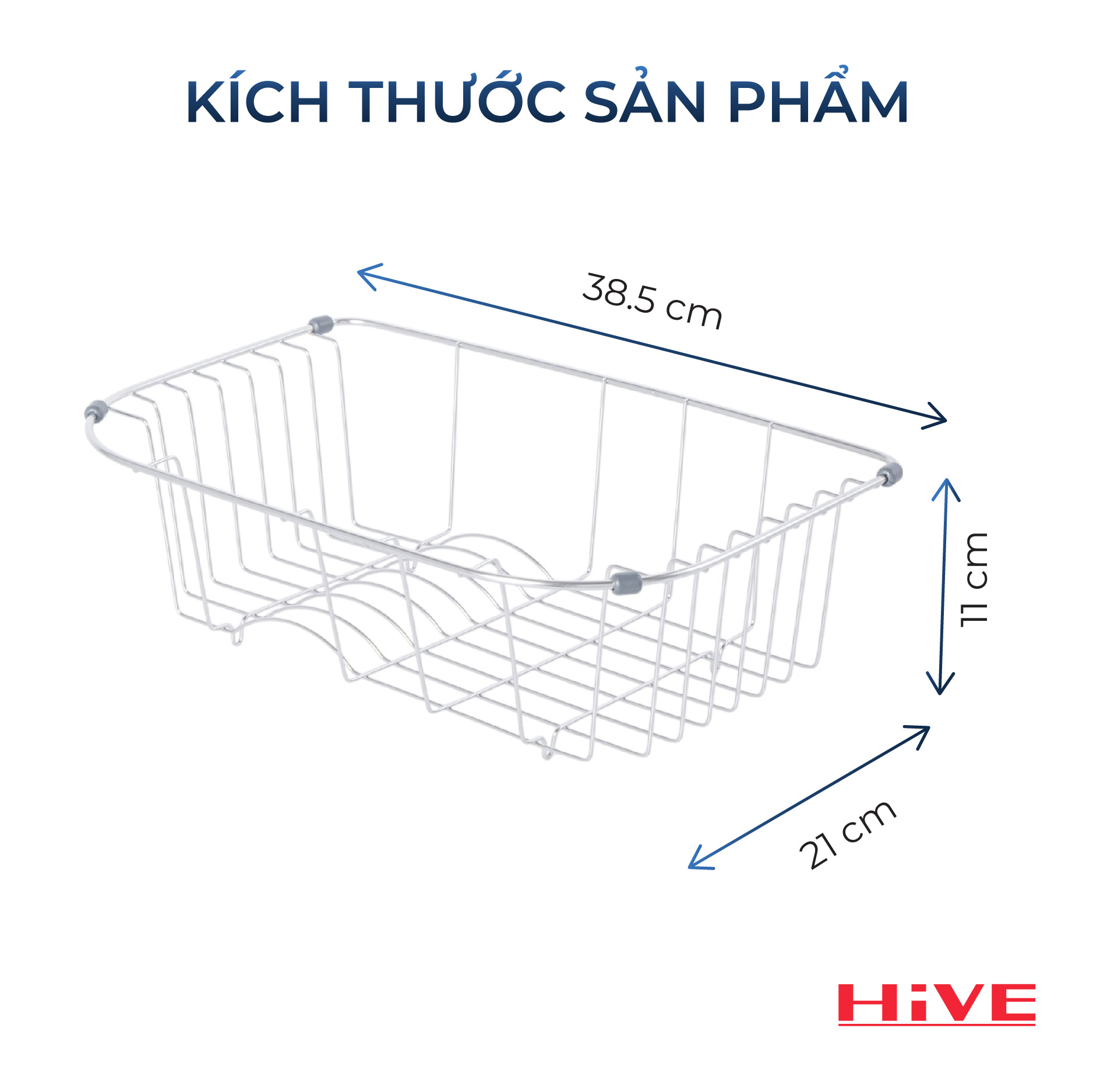Set Rổ DS 850 Inox HiVE Cao Cấp