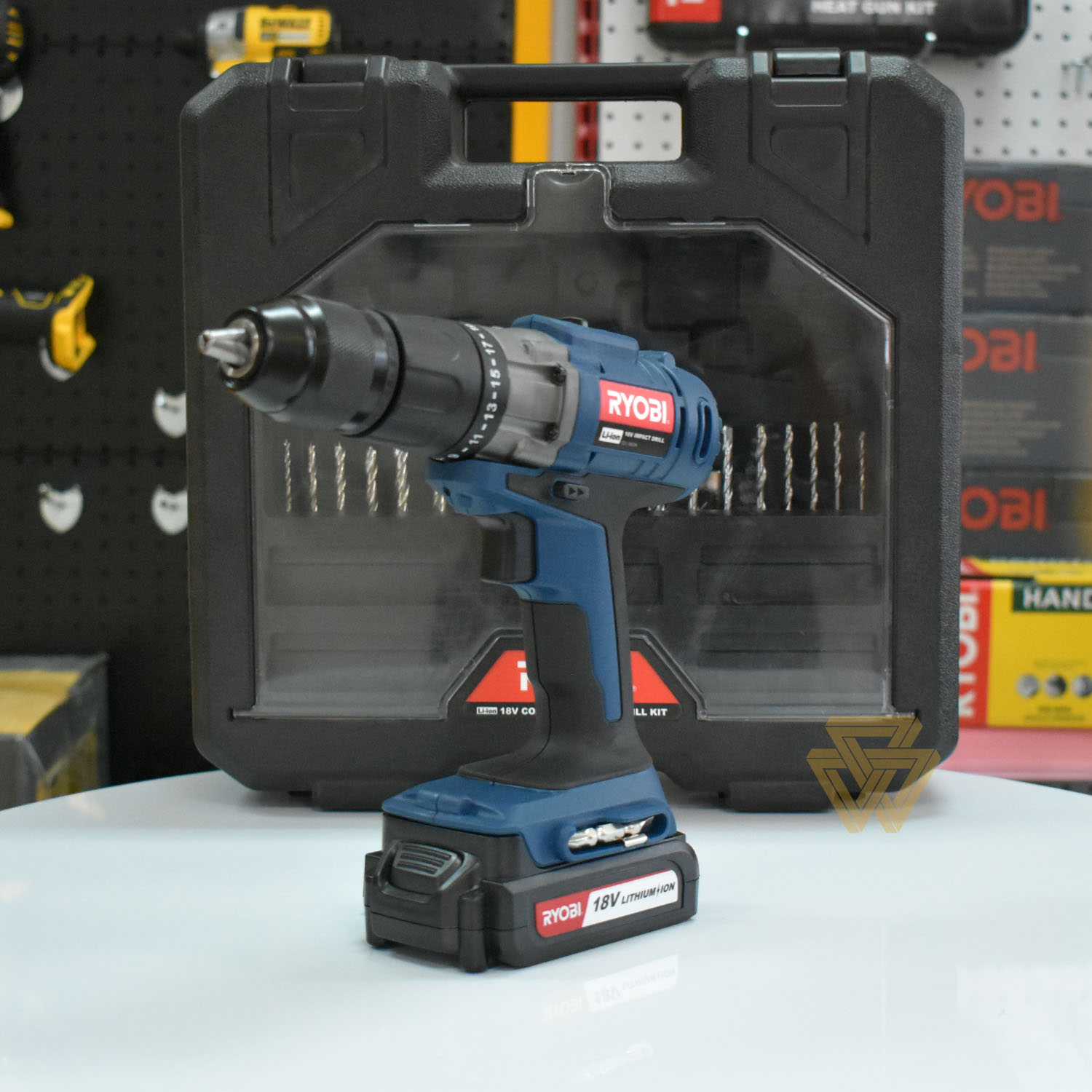 [Trả góp 0%]Bộ Máy Khoan Búa Động Lực Pin 18V Ryobi CLI-1802K