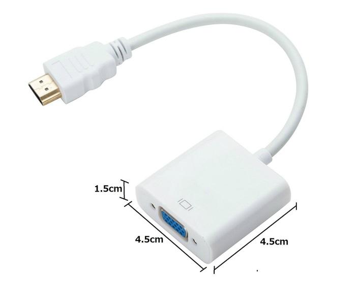 Cáp chuyển đổi HDMI sang VGA Adapter (Trắng)
