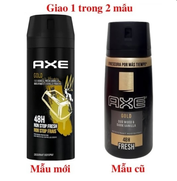 [UK] Xịt nước hoa toàn thân AXE Gold 150ml hương ngọt ngào - khử mùi nam cao cấp