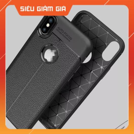 Ốp lưng v&acircn da cao cấp auto focus cho iphone xs max - 6.5 inch