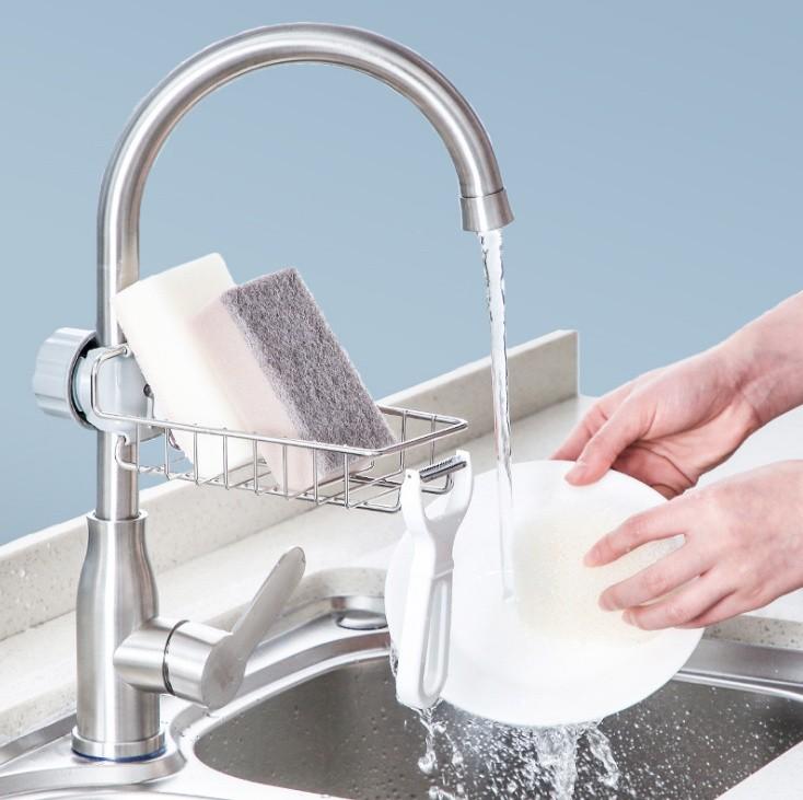 [HCM]Khay Inox Gắn Vòi Rửa Chén