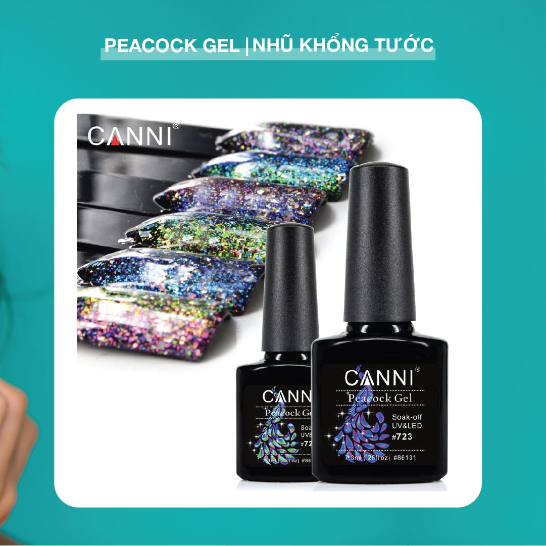 [HCM]CANNI Peacock Nhũ Khổng Tước 7.3ml