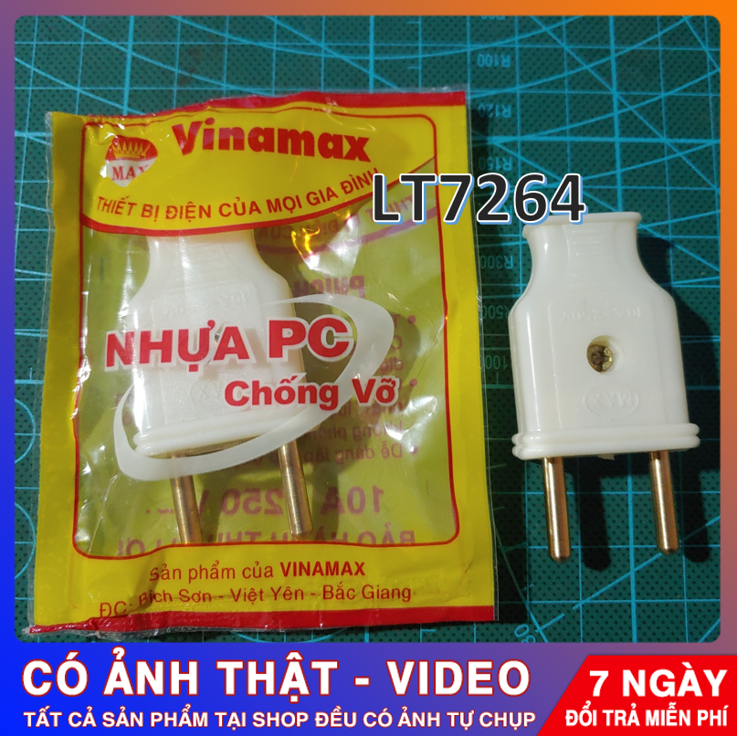 Combo 10 phích cắm dương chân đồng Vinamax 2000W