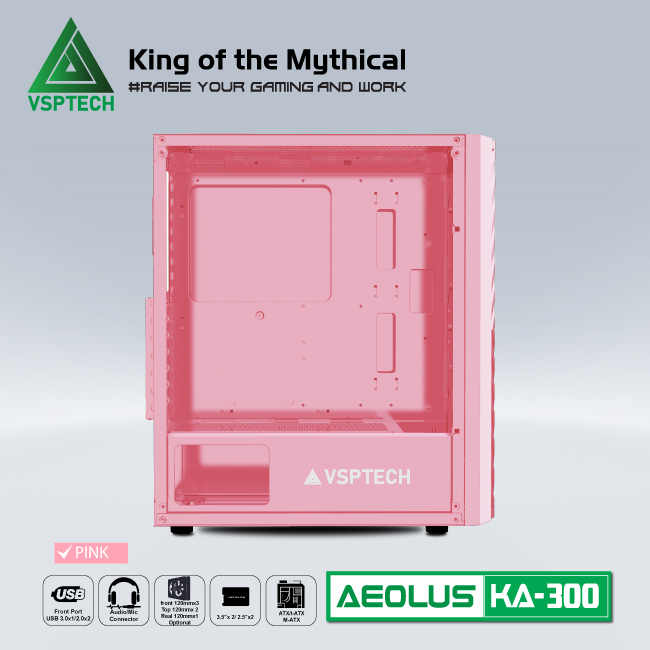 Vỏ Case Máy Tính Gaming VSPTECH KA300 - Hàng Chính Hãng