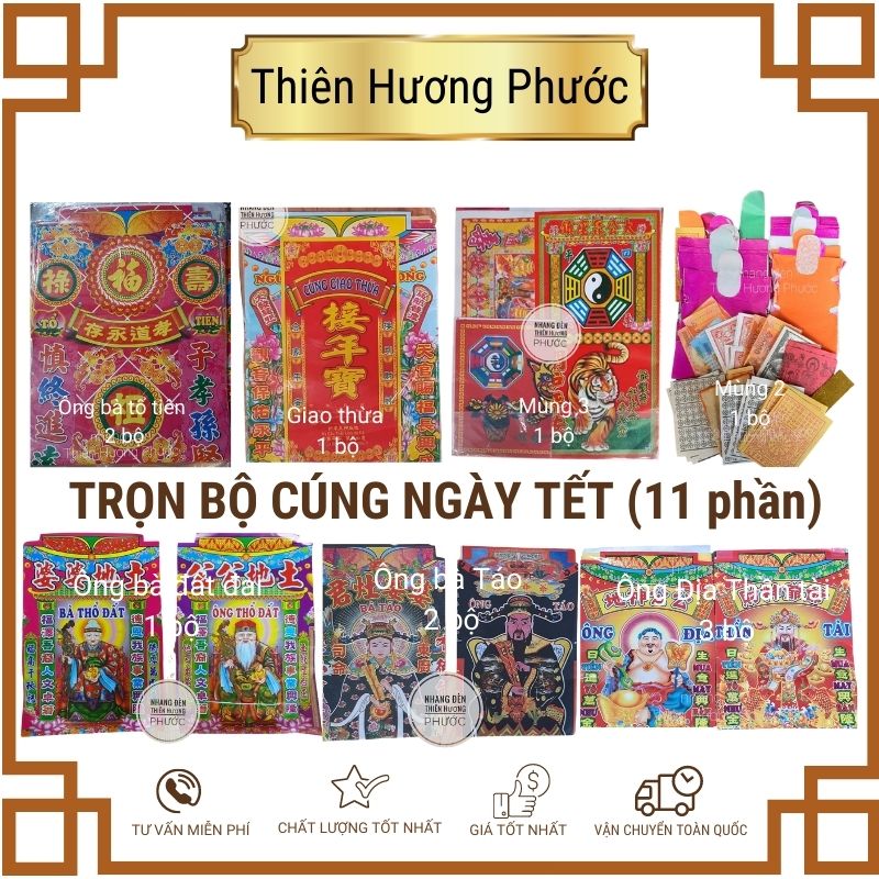 Giấy cúng ngày Tết trọn bộ 11 phần