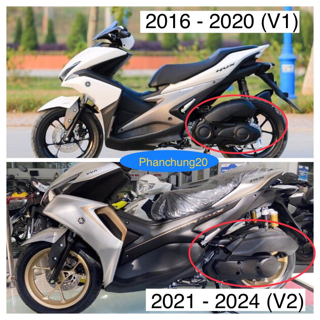 NVX 2016 2017 2018 2019 2020 ỐP CHE PÔ ( CHỤP BÁCH PÔ ) DÙNG CHO ĐỜI XE NVX ( V1 ) CROM/CACBON
