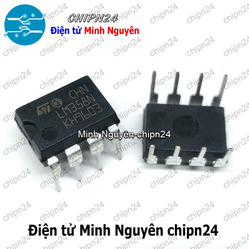 [1 con] (DT) IC LM358 DIP-8 Hàng Tốt ST (LM358N) (IC khuếch đại thuật toán OpAmp) - HH001886