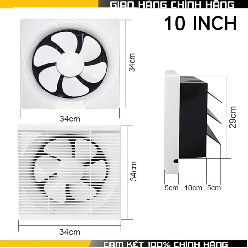 Quạt thông gió gắn tường 6 / 8 / 10 /12 inch