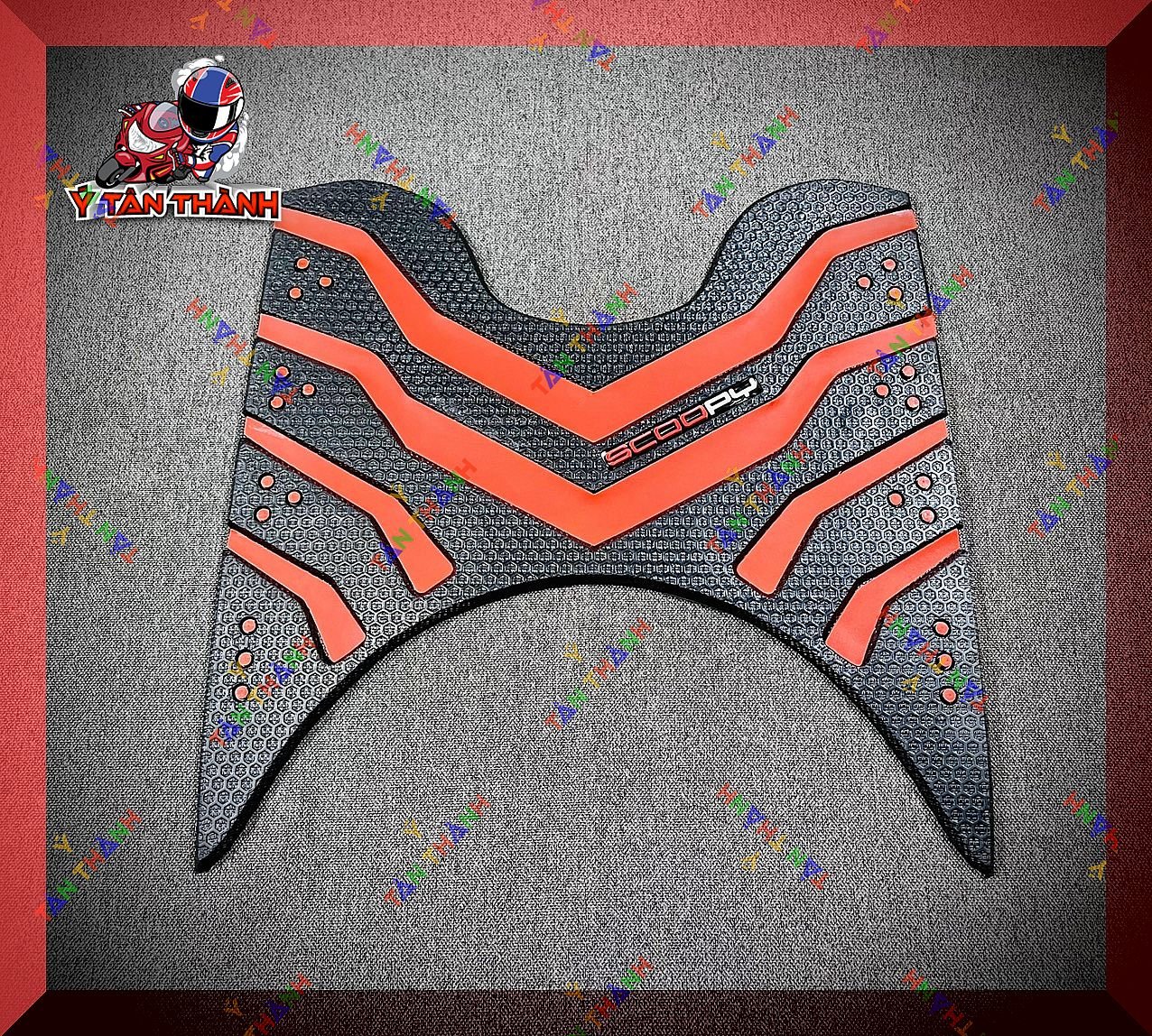 Thảm lót chân xe scoopy sọc màu ms22