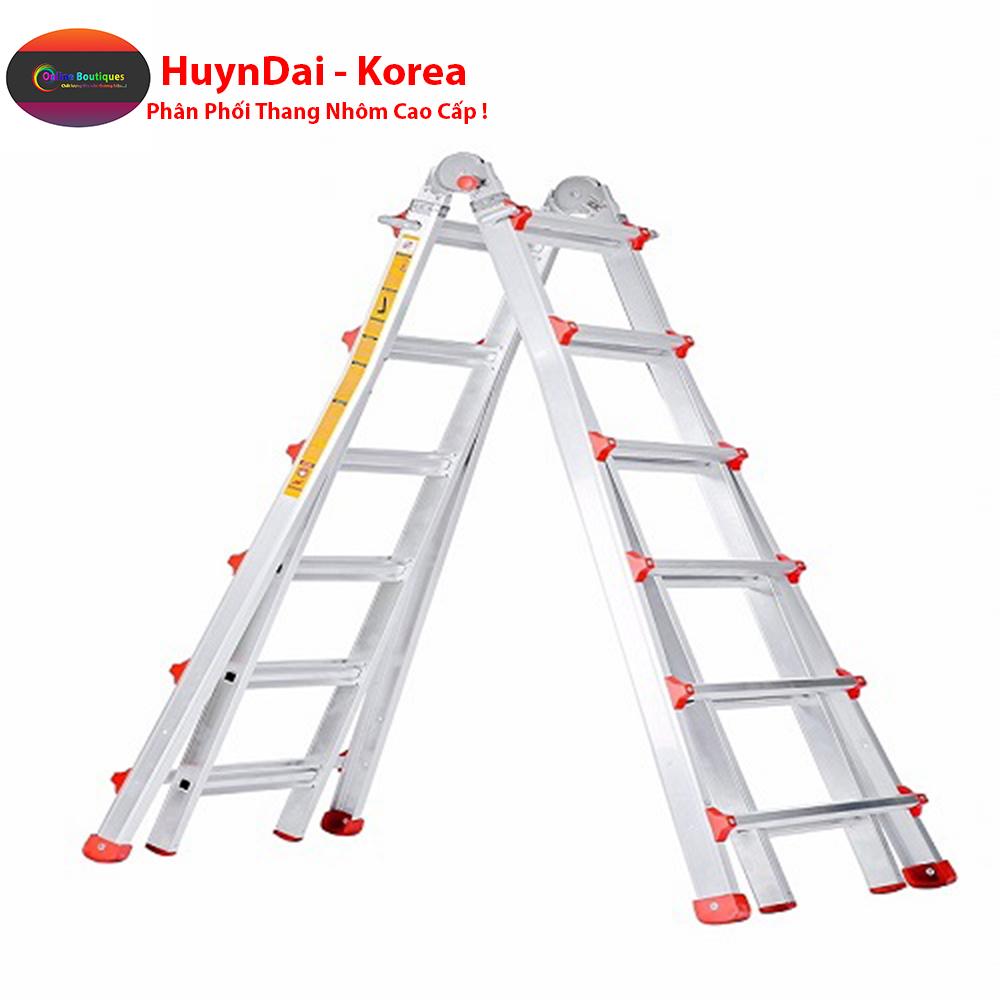Thang nhôm rút đa năng HYUNDAI LS - 46 - Công nghệ HÀN QUỐC MẪU THIẾT KẾ TIỆN DỤNG MỚI NHẤT 2019 đạt tiêu chuẩn chất lượng cao...