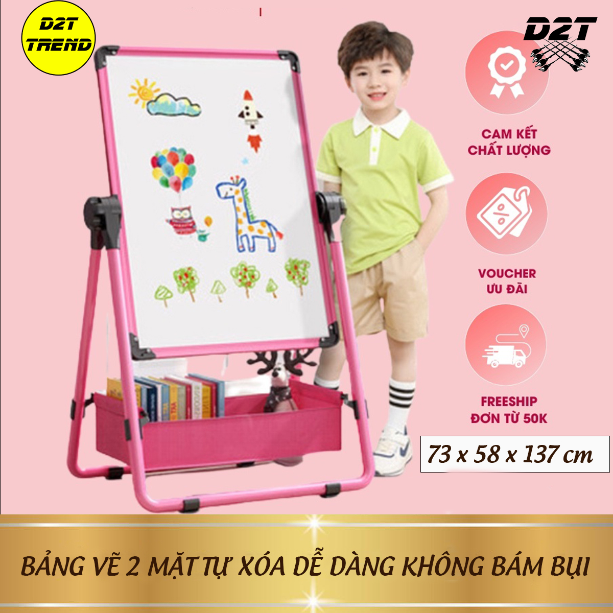 Bảng vẽ hai mặt có từ tính xoá dễ dàng không bám bụi, bảng vẽ thông minh,Bảng vẽ giáo dục 2 măt tự xoá