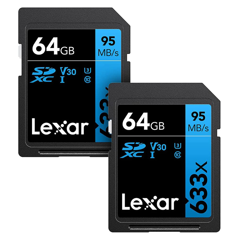 Thẻ nhớ máy ảnh SDXC Lexar 633x 64GB UHS-I U3 V30 đọc 90MB/s ghi 45MB/s (xanh) Nhất Tín Computer
