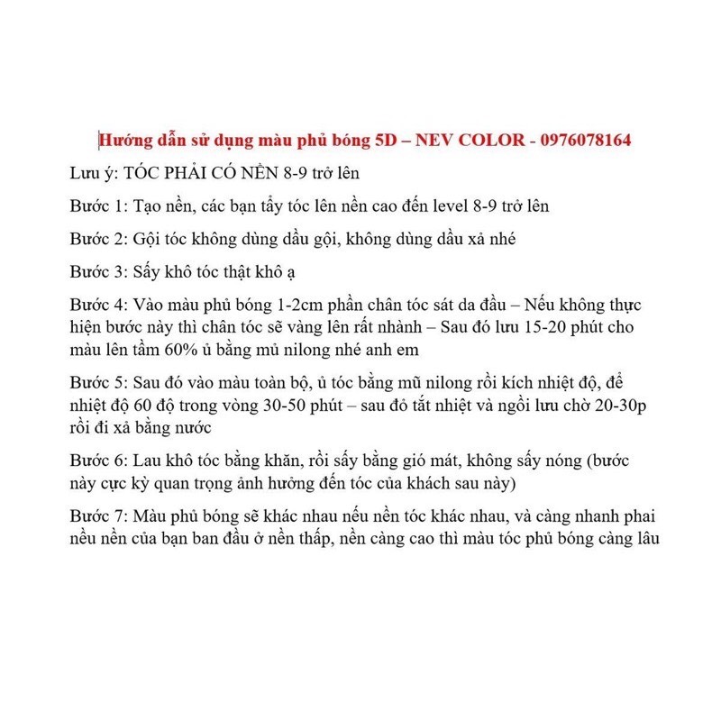 thuốᴄ nhuộm phủ bóng Màu Cam Hàn Quốc 5D