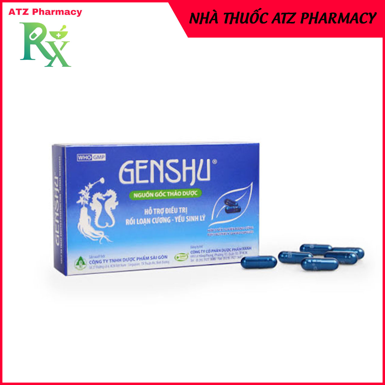Viên genshu - giúp bổ thậntráng dương - hộp 30 viên - atz pharmacy