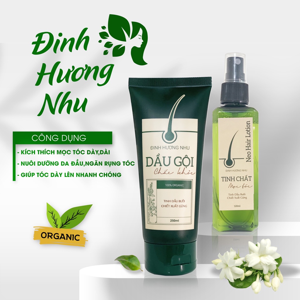 Combo dầu gội và xịt mọc tóc đinh hương nhu - kích thích mọc tóc - dưỡng tóc chắc khỏe - 250ml và 120m