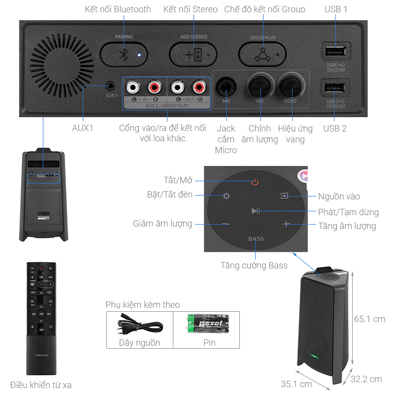 Loa Tháp Samsung MX-T50/XV