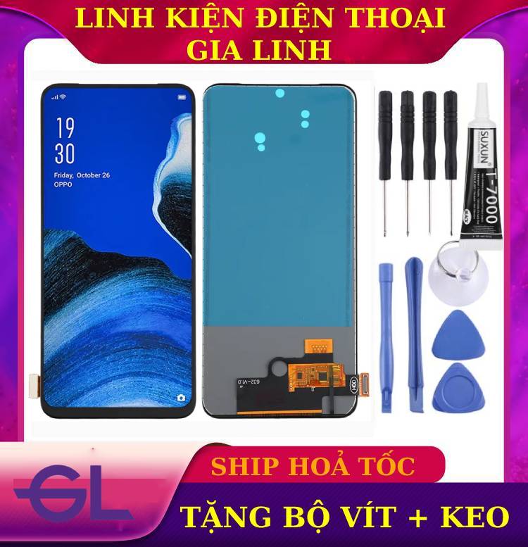 Màn hình oppo reno 2f /reno 2z /k3 /realme x tặng keo + bộ vít 9 món
