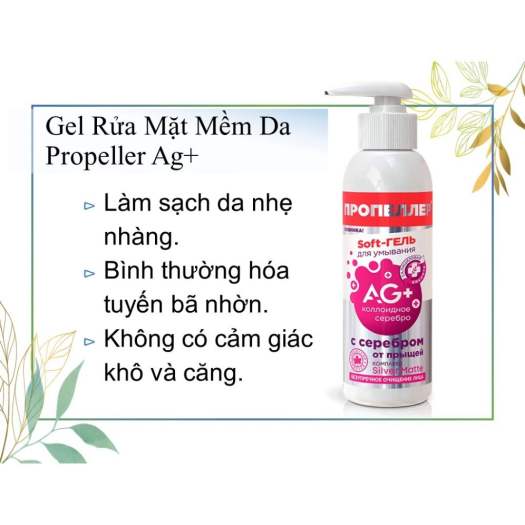 [HCM]Gel rửa mặt Propeller Silver Ag+ Dành Cho Da Mụn 150ml