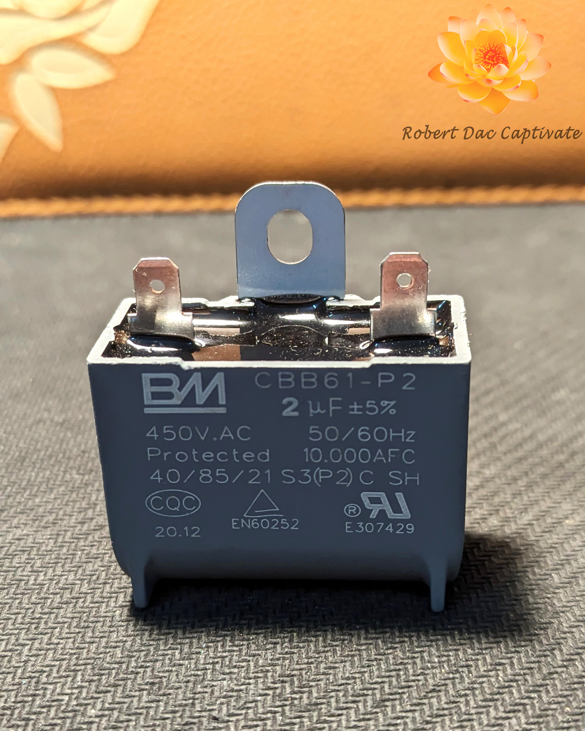 [HÀNG XỊN] Tụ quạt 2µf chính hãng BM (Tụ điện 2uf - 450V.AC)