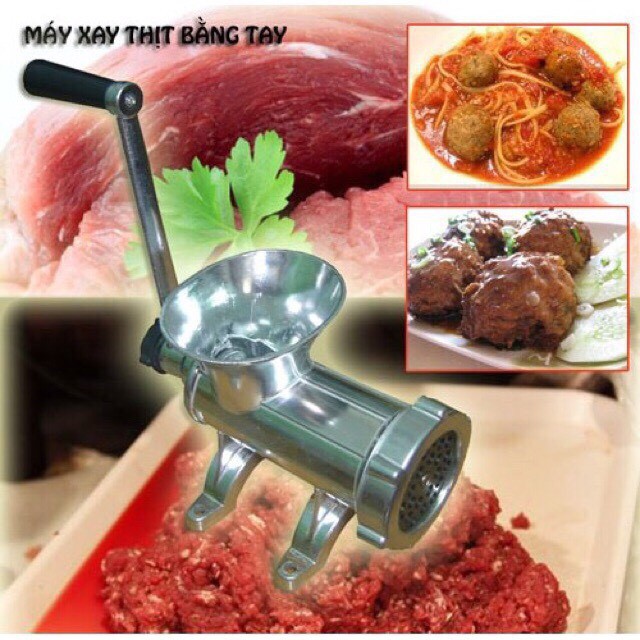 MÁY XAY THỊT ANYWEARS BẰNG TAY Cối Xay Thịt Cá Quay Tay Dụng Cụ Xay Thịt Cầm Tay Bằng Gang. Bảo Hành 12 Tháng Laz Police