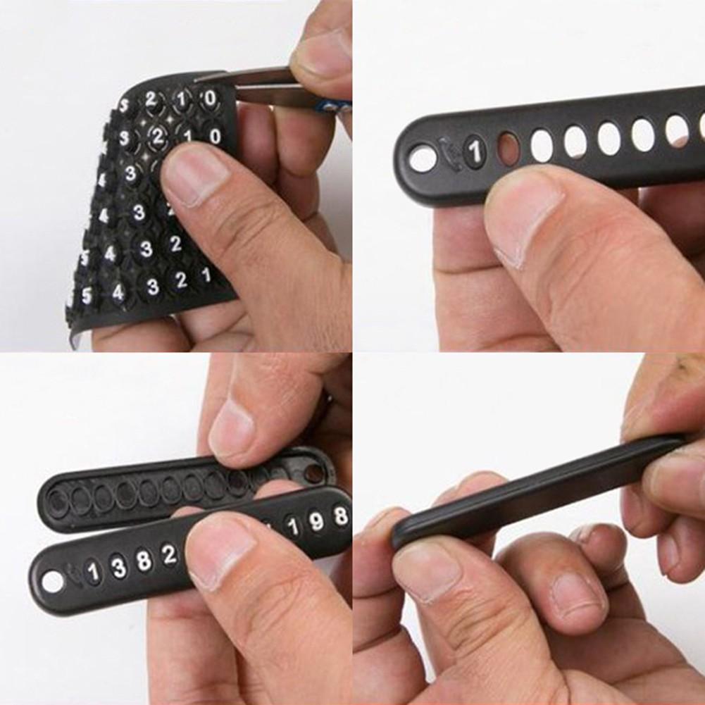 Móc khóa - Móc khóa gắn số điện thoại (Đen)