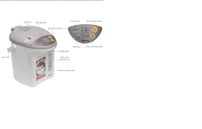 Bình thủy điện Panasonic NC-EG3000CSY 3 lít