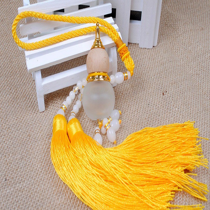 Bình hồ lô phong thủy chứa nước hoa treo xe Ô Tô - VÀNG