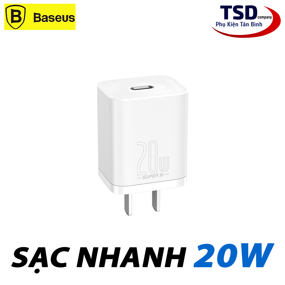 Genuine baseus pd 20w super si fast charger