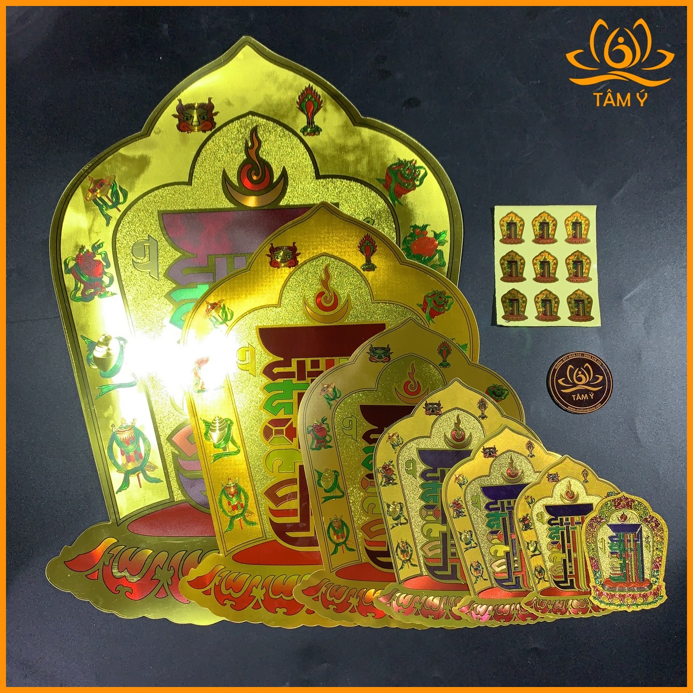 [Nhiều size nhất] Miếng dán (COMBO 5 TẤM) Thời Luân Kim Cang Kalachakra