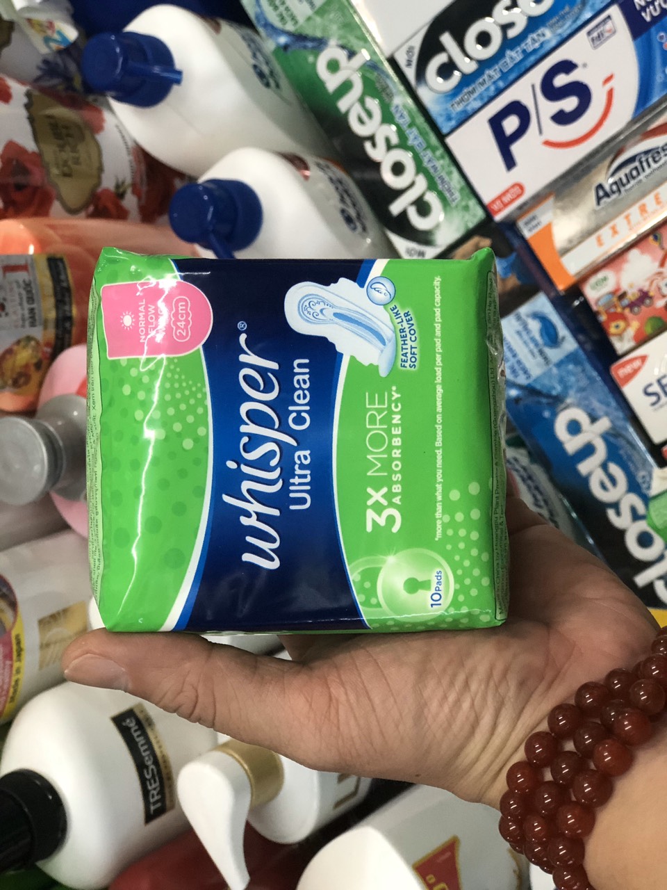Băng vệ sinh whisper siêu mỏng cánh ultra clean