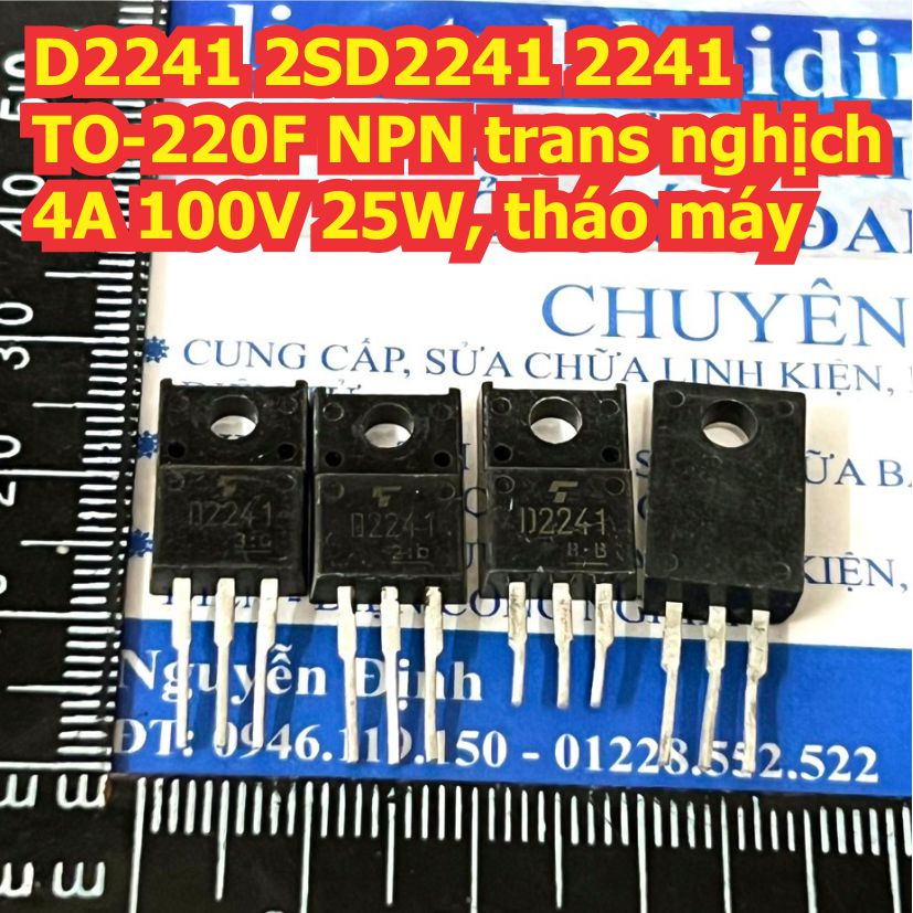 5 con d2241 2sd2241 2241 to-220f npn trans loại thuận 4a 100v 25w, tháo máy kde4970