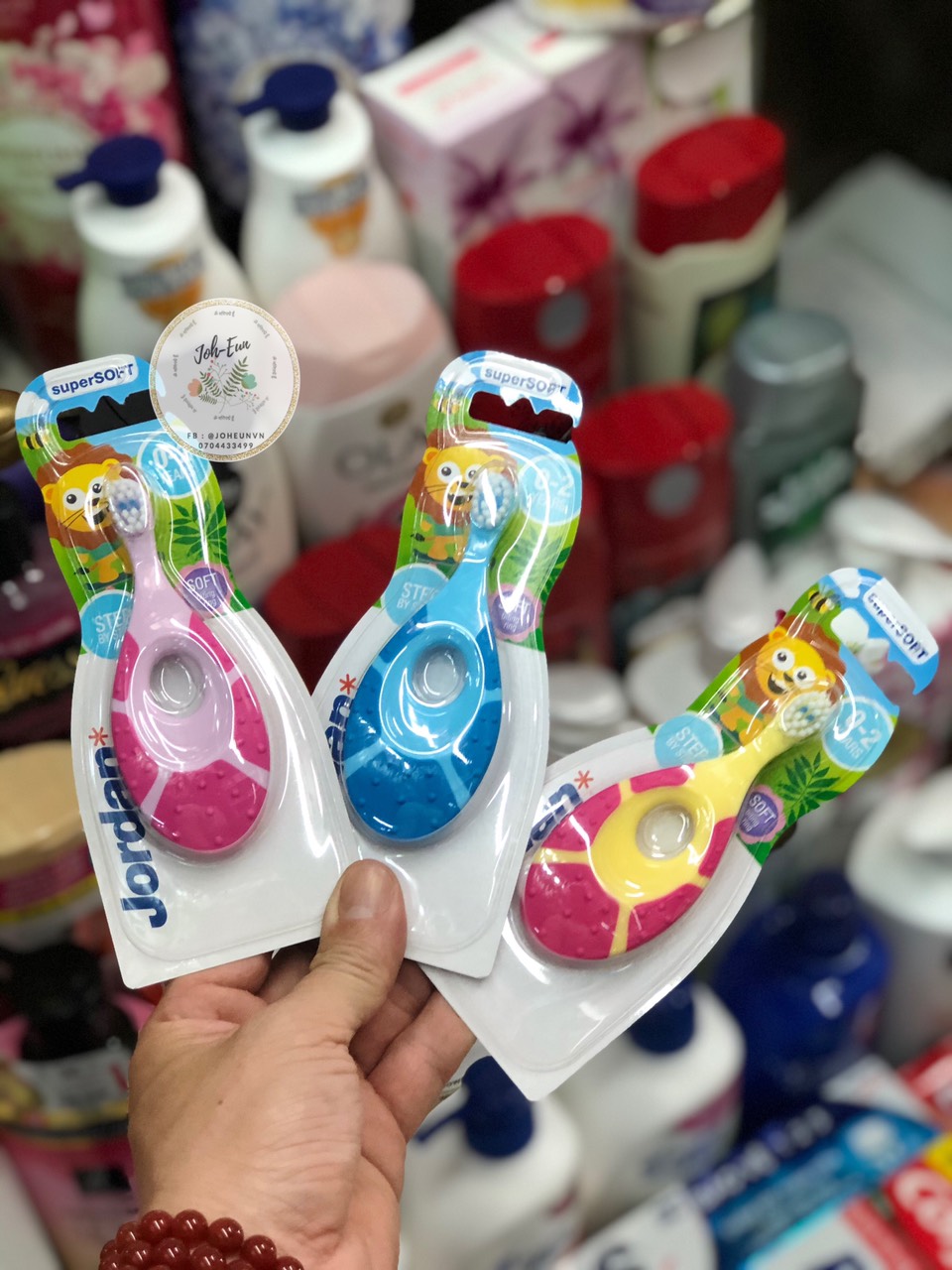 Bàn chải đánh răng em bé jordan ( 0-2 tuổi/ 3-5 tuổi/ 6-9 tuổi)