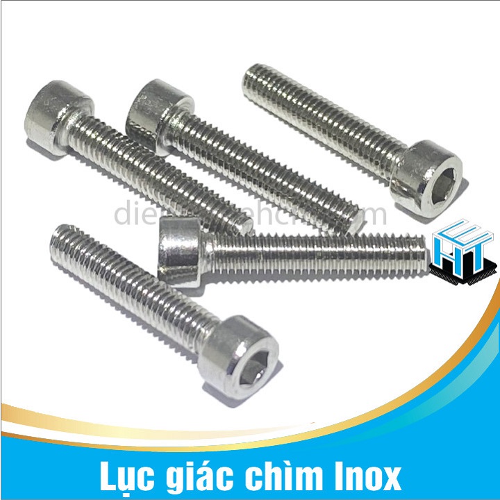COMBO 5 con M3 Ốc lục giác chìm Inox (Bulong lục giác) M3 nhiều kích thước(chất inox 201)