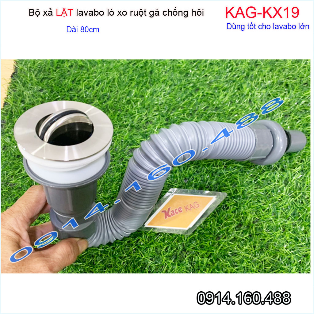 [HCM]Bộ xả lavabo KAG-KX19 xả lật , xả ruột gà ống nhựa mềm chậu lavabo rửa mặt thoát nhanh giá tốt sử dụng tốt