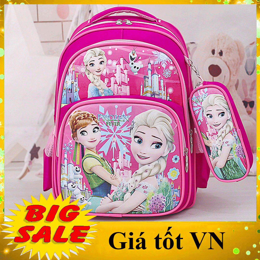 [CHỌN MẪU-KÈM TÚI ĐỰNG BÚT] Balo công chúa cho bé gái tiểu học, cặp sách nhiều ngăn cho học sinh cấp 1 chống thấm nước, thoáng khí, đai êm