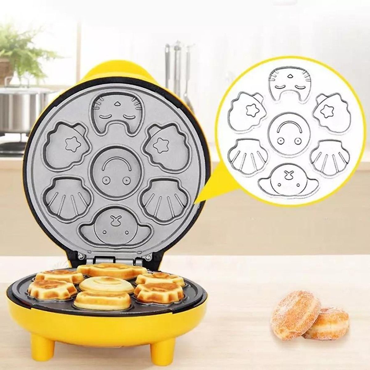Máy nướng bánh và làm bánh hình thú magic
