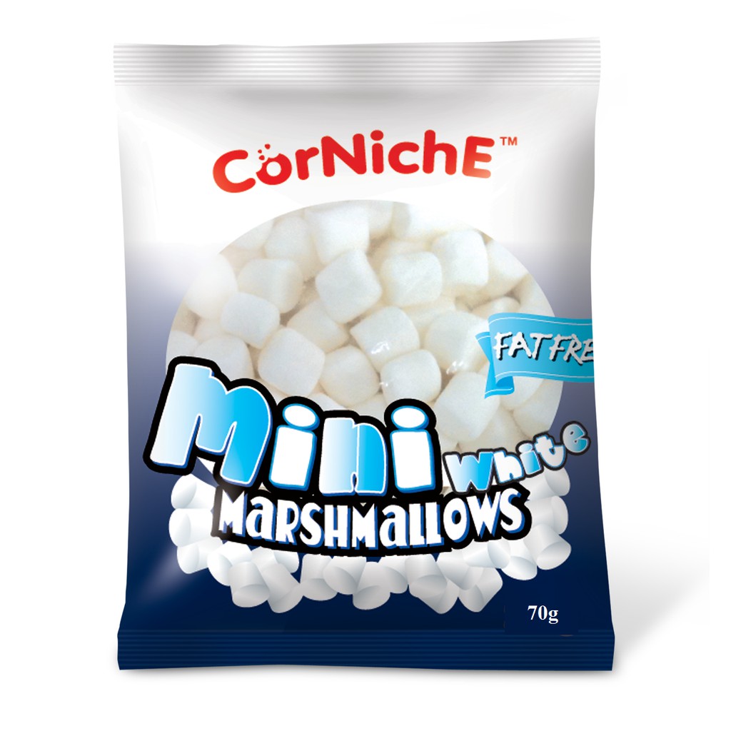 Kẹo marshmallow nhập khẩu mini white corniche 70g